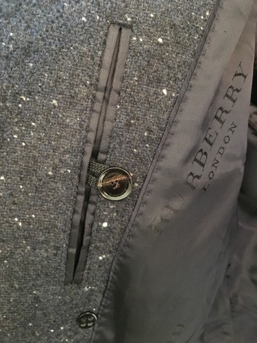 Herren Burberry London schwerer TWEED Pfauenjacke Mantel Mantel 40R - Bild 7 von 12