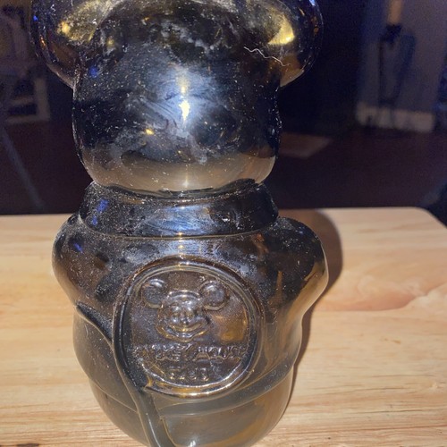Vintage Walt Disney Productions Mickey Mouse Club Glass Coin Piggy Bank - Picture 3 of 3