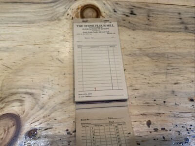 Stone Flour Mill Sales Receipt Book Carbon Copy 1930 s Unused Feed Grain Coal