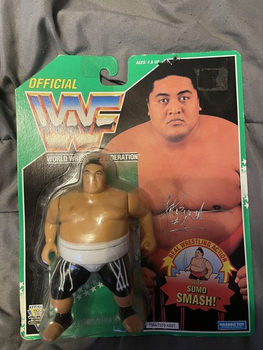 WWF Hasbro Green Card Yokozuna Wrestling Figure Ma...