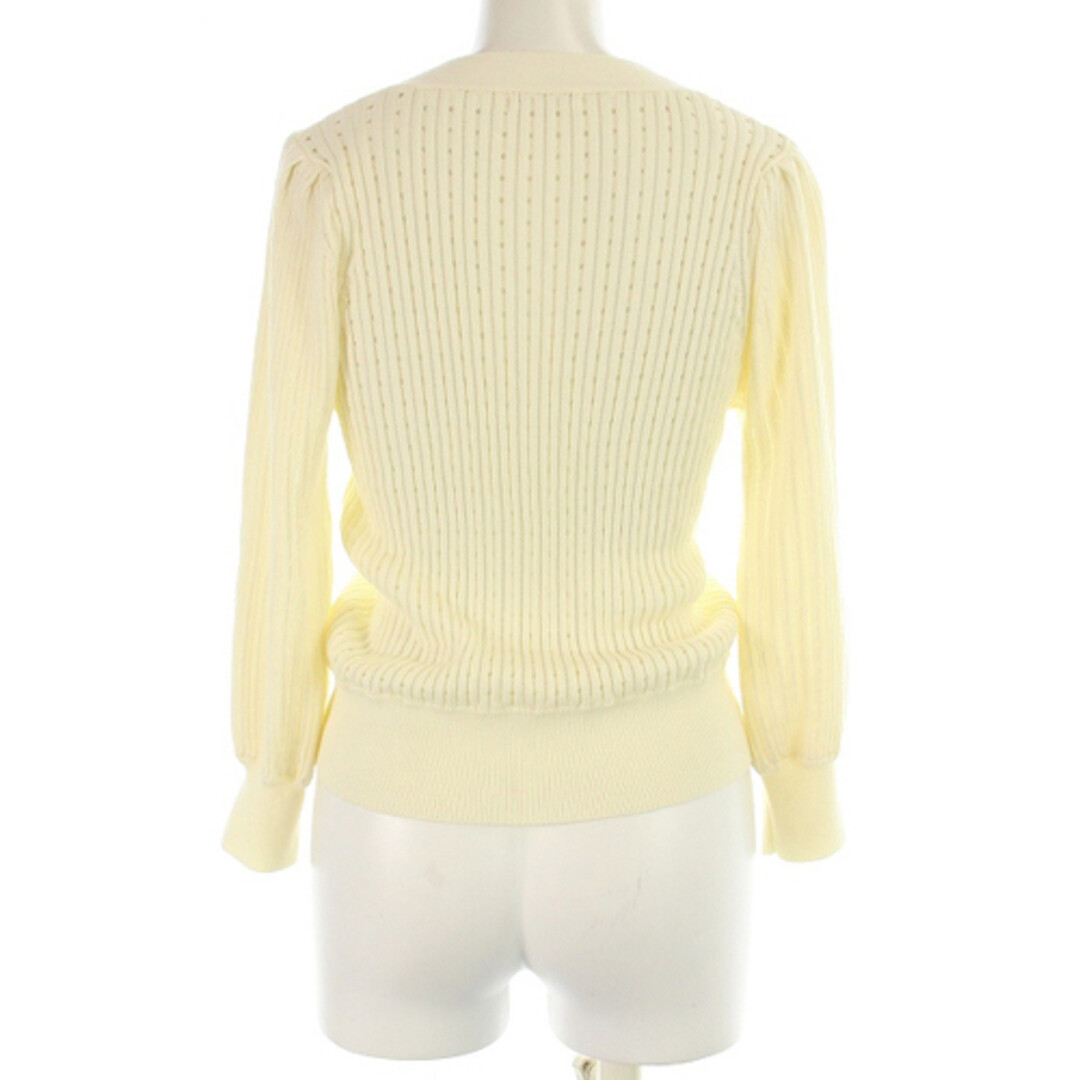 FreiD 21SS Needle Cut Puff Sleeve Knit Cardigan F White Used FreiD 21SS Needle Cut Puff Sleeve Knit Cardigan F White Used