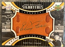 2007 Sweet Spot Classic Legendary Leather Blue Ink 25/50 Elroy Face Autographed