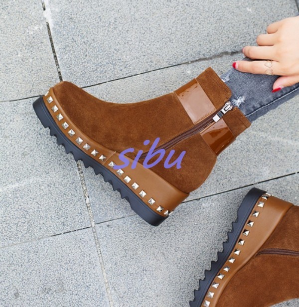 Zapatos Genuino Para Mujer Correa Hebilla Cuero Genuino Zapatos Remache macizo Cálidas botas al Tobillo Enrojoadera b87984 Zapatos Genuino Para Mujer Correa Hebilla Cuero Genuino Zapatos Remache macizo Cálidas botas al Tobillo Enrojoadera b87984