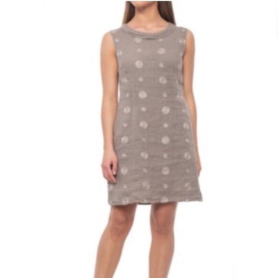Lina Tomei Clothing Lina Tomei Linen Embroidered Dot Lagenlook