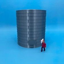 NEW TALL FUEL TANK / OIL TANK - S Scale 1:64 - 8 Sizes AVAILABLE Metallic Silver