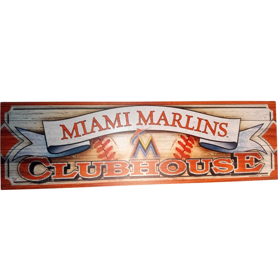 Miami Marlins Clubhouse Wooden Wall Sign - Image 4 of 4