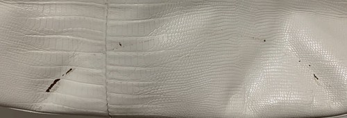 Lovely WHITE LEATHER MODALU DESIGNER Tote Bag , Handbag With Dustbag With Defect - Picture 12 of 16