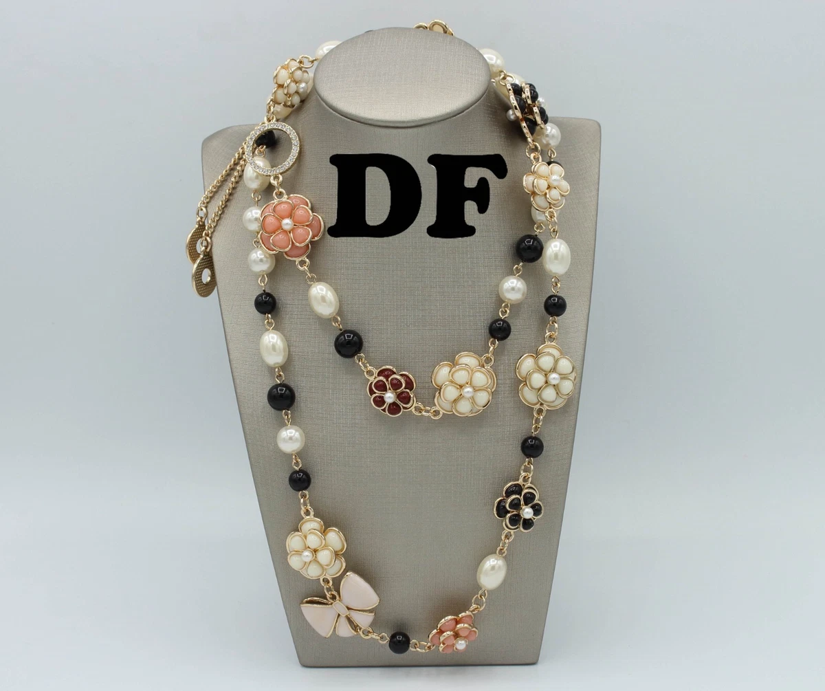 Ouran Collana per Donne, Collana Pendente con Note Musicali e Collana Lunga in Cristallo con Strass per Ragazze (Placcato Argento