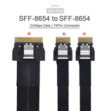 8654 SFF-8654 8i 74pin to Dual 4i 38Pin Slim 4.0 PCI-E Slimline SAS PCIE SSD
