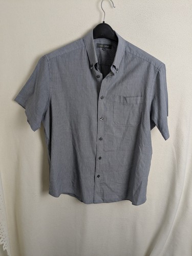 Marks & Spencer Men's casual formal shirt short sleeve size large navy button up