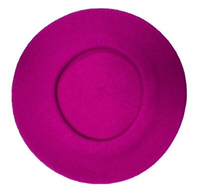 Raspberry Wool French Beret, NEW!,''The kind you find in a Sec Store'' #508BR