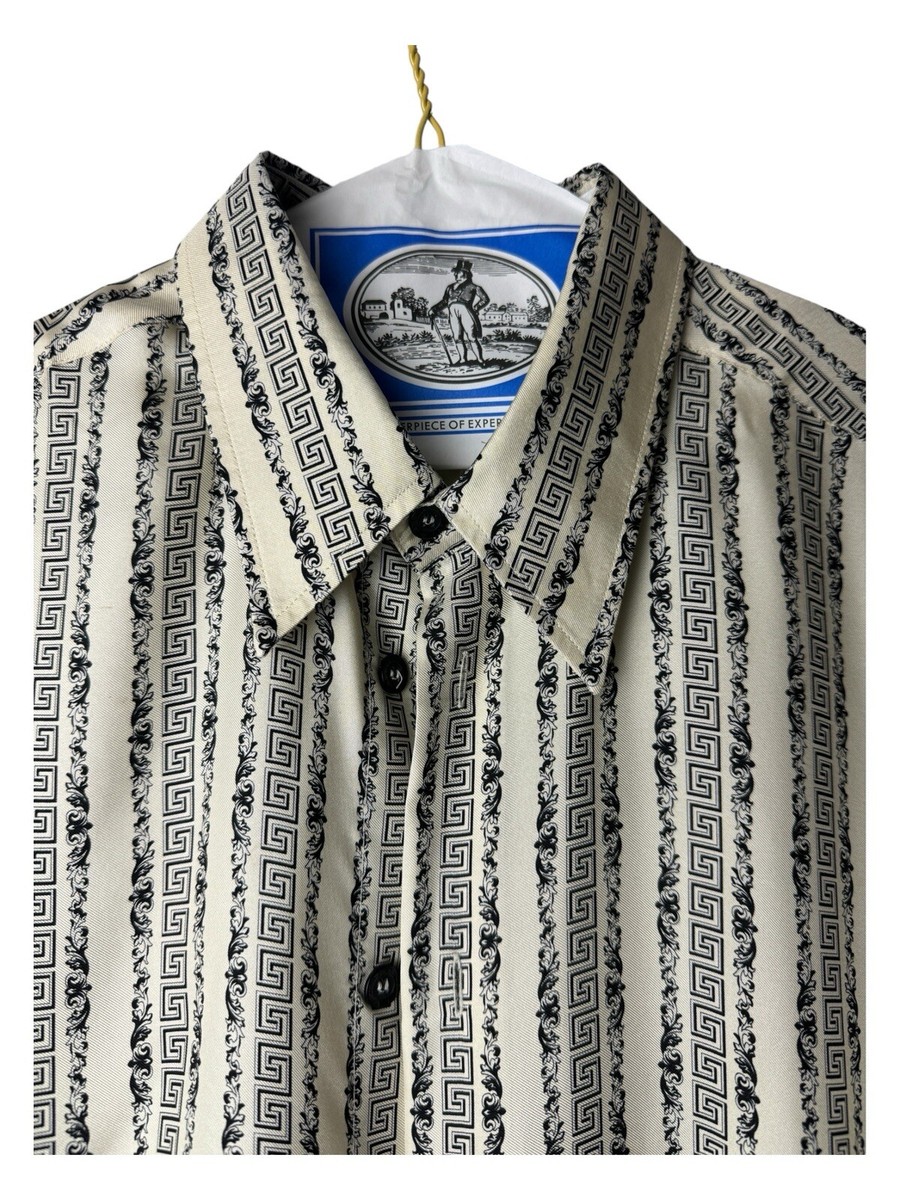 90’s gianni versace shirt Authentic GIANNI VERSACE vintage silk shirt print size IT 48