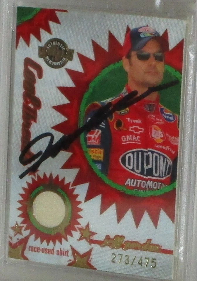 2005 WHEELS JEFF GORDON AUTOGRAPHED SHIRT CARD #273/475 PSA/DNA AUTHENTIC AUTO - Image 4 of 4