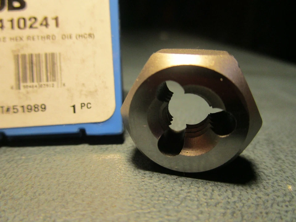 5/16"-18 Chromium Steel Bright Finish UNC, Hexagon Rethreading Bolt Die - Image 2 of 2