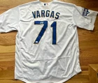 LOS ANGELES DODGERS MIGUEL VARGAS SIGNED JERSEY JSA COA WORLD SERIES MLB