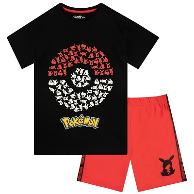 Pokemon T-Shirt Shorts Set Kinder Jungen 5 6 7 8 9 10 11 12 13 Jahre Outfit Tageskleidung