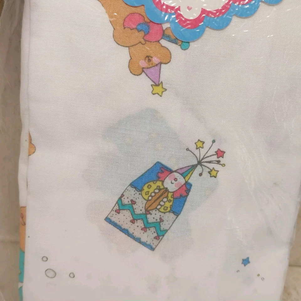 Sábana cuna Fisher Price vintage 100 % algodón blanca nueva 1987  Foto 3 de 4