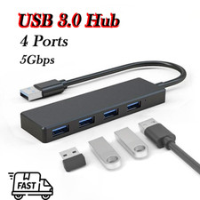 1xUSB 3.0 Hub 4 Ports Splitter Multi Adapter 5Gbps High Speed PC Desktop Laptop