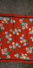 Vintage Albert Nipon Silk Scarf Hand Rolled Edge Floral Dotted Korea - 34" x 36"