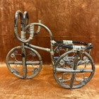 New ListingVtg Bamboo Tricycle Trike Plant Stand Holder Wicker Rattan Boho Decor 16x7x13