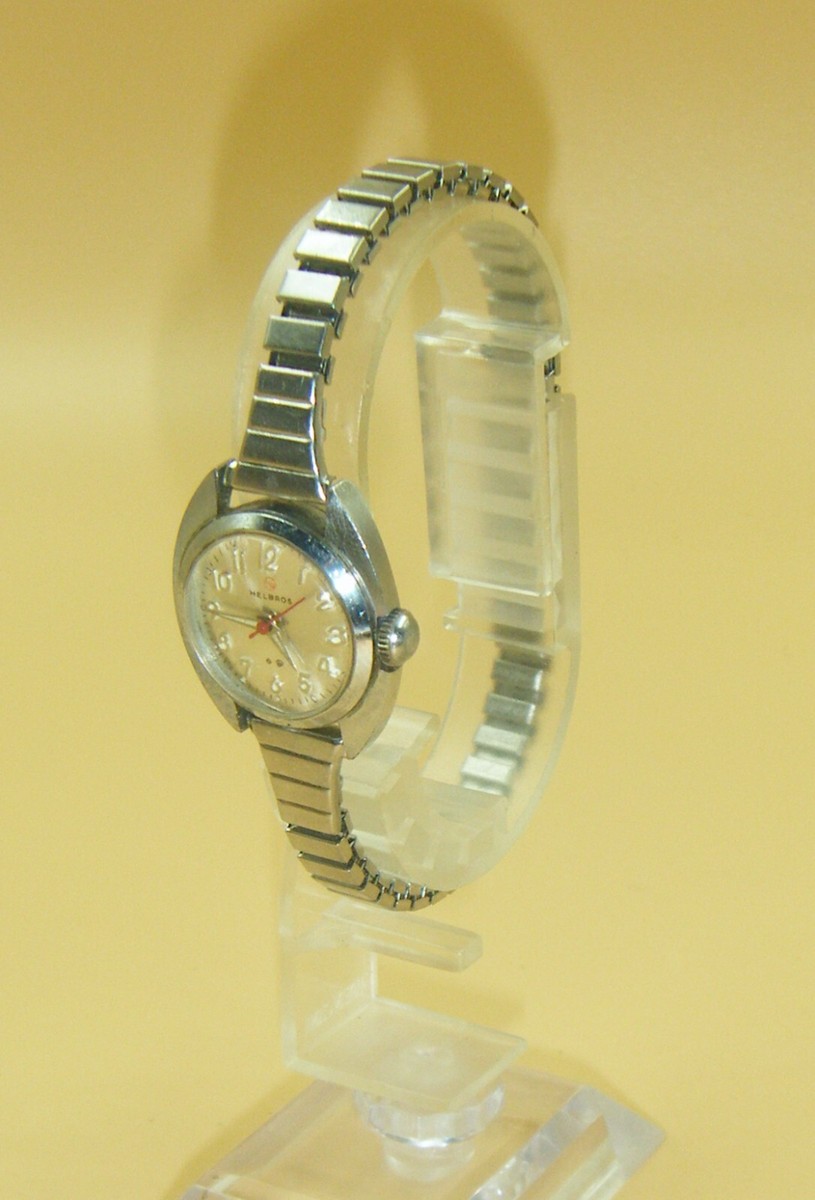 Ladies Helbros Vintage 17 Jewels Manual Wind Mesh Battery Runs Well Nice Vintage Helbros 17 Jewel Mechanical Wind-Up Ladies Watch | eBay main image 4