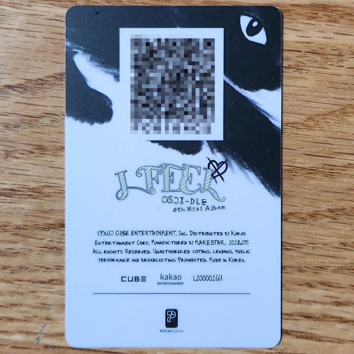 G) I-DLE I FEEL 6 Ini álbu CD POB Folleto Papel Lírico Tarjeta Fotos