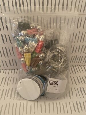 Random Lot - Keychain DIY Craft Supplies, Tassels, Wooden, Chain Rings, Hooks