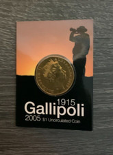 2005  Australia Gallipoli Uncirculated $1 Dollar Coin with  C  Canberra Mintmark