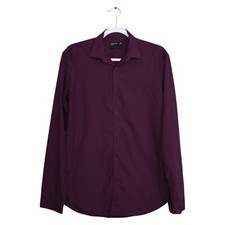 Cedar Wood Top Womens Maroon Button Down Long Sleeve Collared Shirt Size 14.5