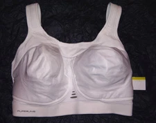 NWT PURE LIME 0098 Support Wire-free active sports bra cool max White U CHOOSE 