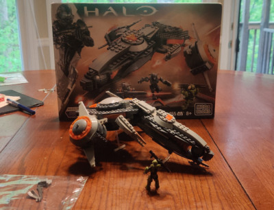 x2 Mega Bloks Halo Phaeton Gunship Set Brand New Factory Sealed & Built Display