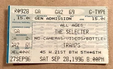 THE SELECTOR RARE VINTAGE 1996 TICKET STUB 9/28/1996 TRAMPS NYC 2 TONE SKA 