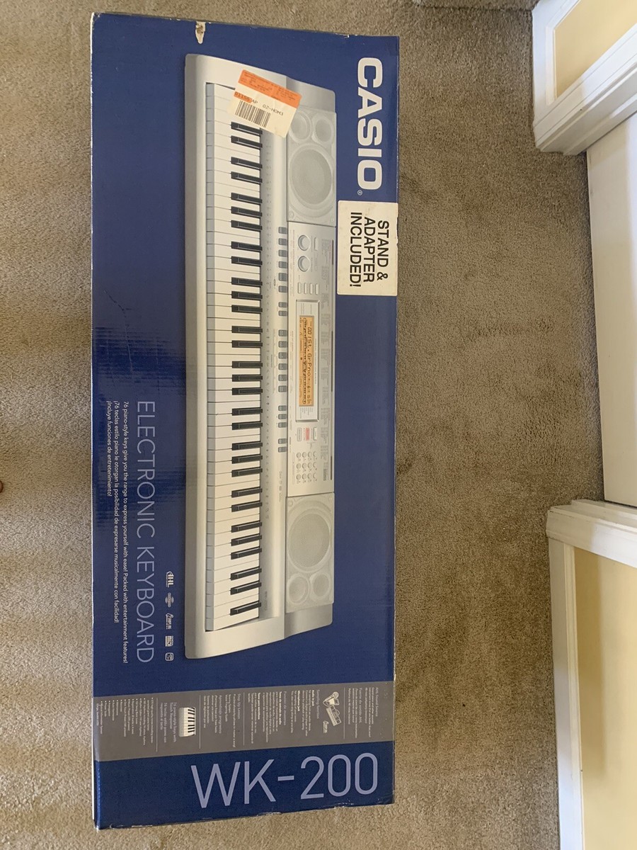 Casio WK-200 76-Key Electronic Keyboard w/Stand | eBay