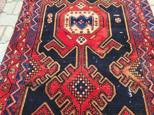 3x6 Natural Rug, Turkish Rug Red, Hand Knotted Rug, Gifts Housewarming, Wool Rug - Picture 5 of 10