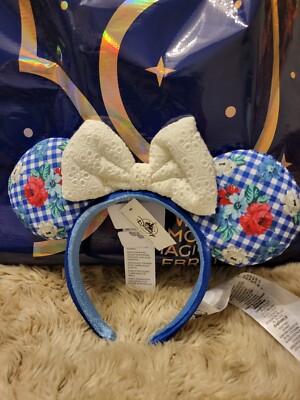 Disney Parks Gingham Cottage Flower Checkered Minnie Mouse  display picture 1