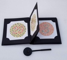 Ishihara Color Vision Test Book for Color Deficiency 24 Plates w/Manual,Occluder