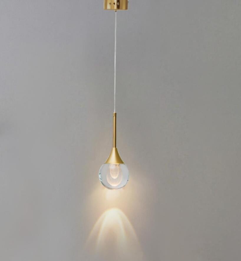 Sospensione LED 5W Sfera Oro 230V - Lampadario Decorativo Alta Qualità