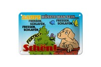 Blechschild Spruch 18X12 Cm Raupe MüSste Man Sein Fressen Deko Schild