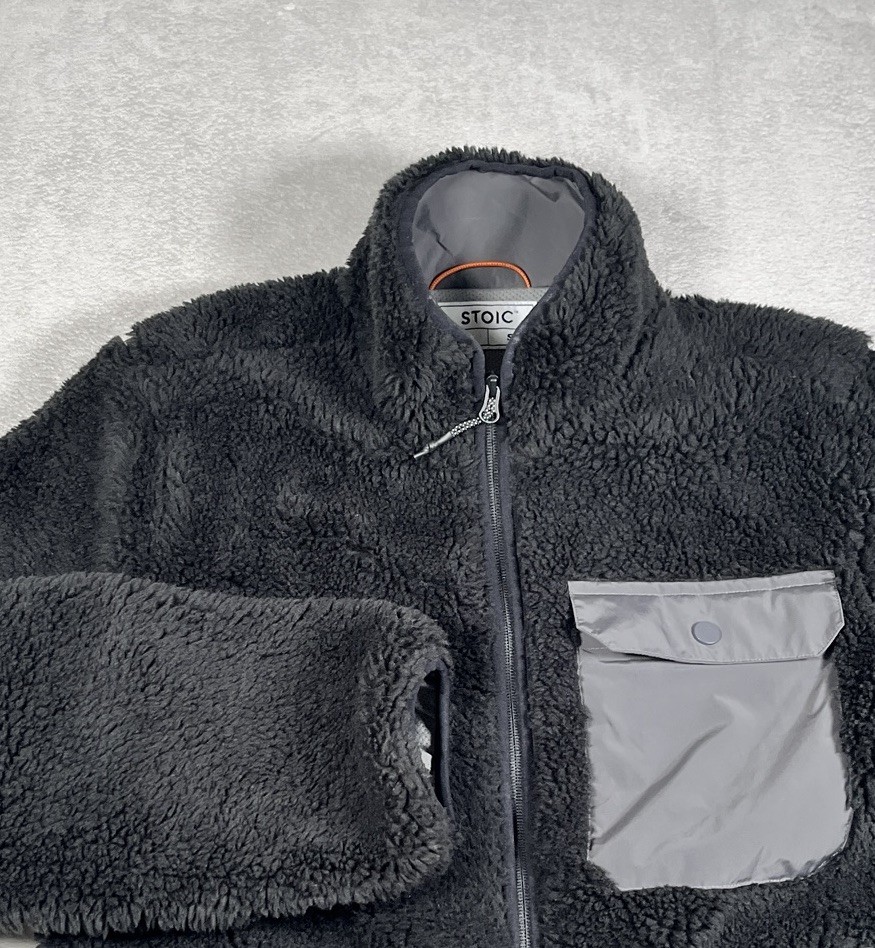 Stoic Sherpa Bomber Men Small Black Stretch Limo Mesh Lined 