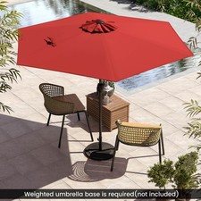 7.5' Patio Umbrella Outdoor Heavy Duty Market Umbrella w/ Push Button Tilt