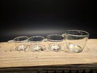 Vintage Style Crystal Clear Depression Glass 4pc Measuring Cup Set — photo 3