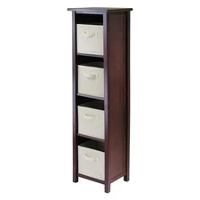 Verona Storage/Organization, 4 Small, Walnut/Beige