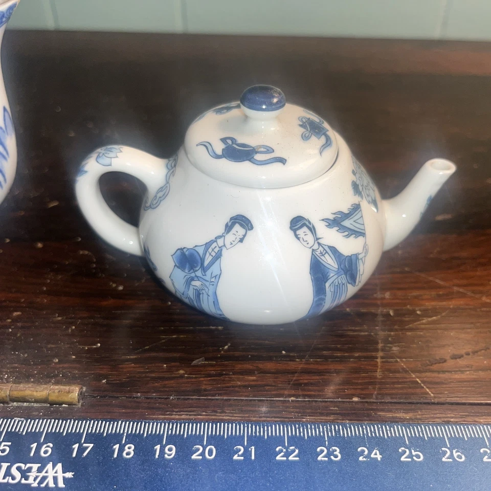 2 bules azuis brancos com tampas - Imagem 3 de 4