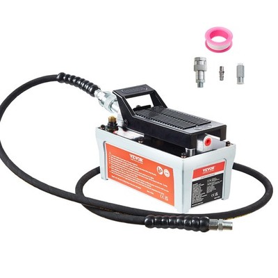 VEVOR Air Hydraulic Pump, 10,000 PSI 1/2 Gal Reservoir, NPT 3/8'' Oil Gray