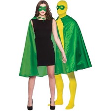 B&ouml;se Kost&uuml;me gr&uuml;n Superhelden Cape & Maske