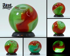 16.5mm SWIRL Marble Translucent green red M-