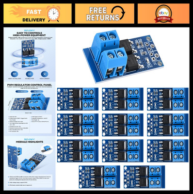 12PCS High-Power MOSFET Trigger Switch Module, PWM Motor Speed & Lamp Control 5V