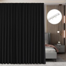 Room Divider Curtain Set with Ceiling Track, Privacy Blackout Curtain for Bedroo