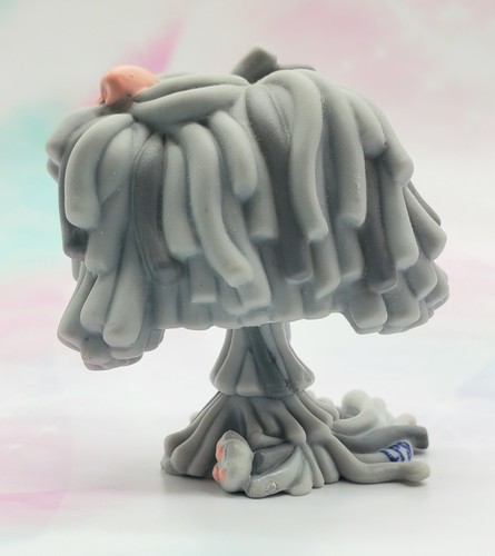 Littlest Pet Shop Authentic # 1458 Gray Pink Bow Komondor Teal Eyes - Picture 2 of 4
