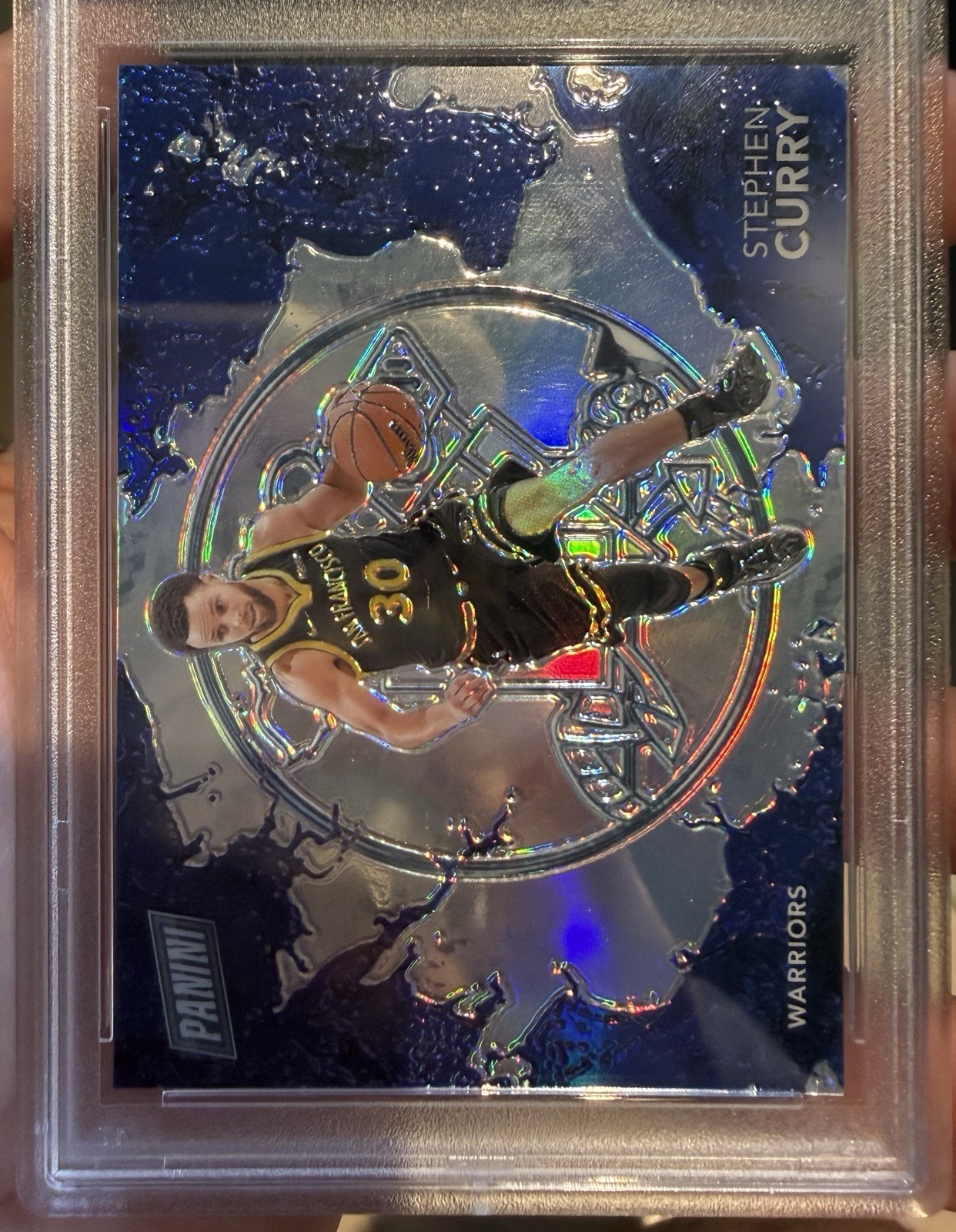 2023 Panini NBA Player of the Day Stephen Curry Marketing Insert PSA 9 Mint 5/99 view 2